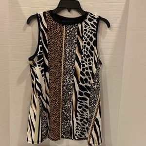 Leopard Print Blouse Large